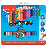 Lapices De Colores Maped 24 Lapices Estuche Metalico