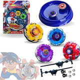 Kit Completo 4 Beyblades Metal Led 2 Lançadores Arena Brinq