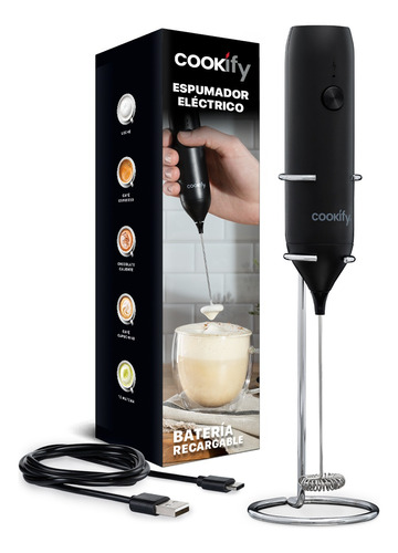 Batidor Espumador De Leche Eléctrico Recargable Usb Cookify