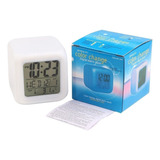 Reloj Despertador Digital Cubo Temperatura Fecha Luces Led