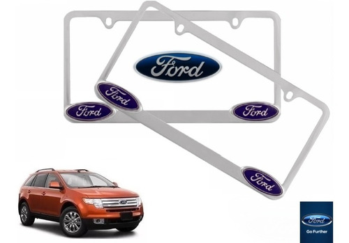 Par Porta Placas Ford Edge 2008 Original