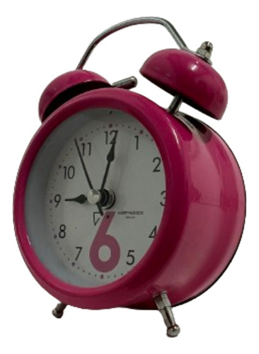 Reloj Despertador Clásico Redondo Rojo Irm-10899