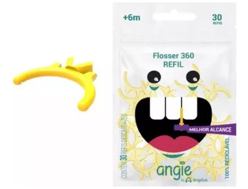 30 Refil Fio Dental Flosser 360 Angelus