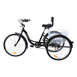 Triciclo Para Adultos Bicicleta De Crucero De 7 Velocidades 