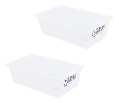 Pack 2 Cajas Organizadora 6 Litros 34x21x11cm Mybox | Wenco®