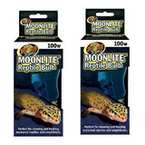 (paquete De 2) Focos Para Reptiles Zoo Med Moonlite - 100 Va