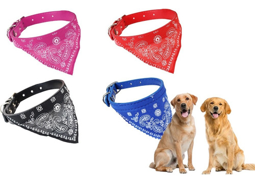 Coleira Pescoço Bandana P/ Pet Cães Cachorro Grande Golden Cor Vermelha Tamanho Da Coleira G-20kg