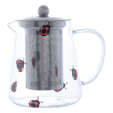 Chaleira Lyor Ladybug De Vidro Borossilicato 750ml