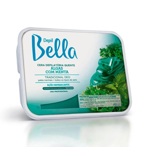 Cera Quente Em Barra Algas Com Menta Deo Depil Bella 1kg