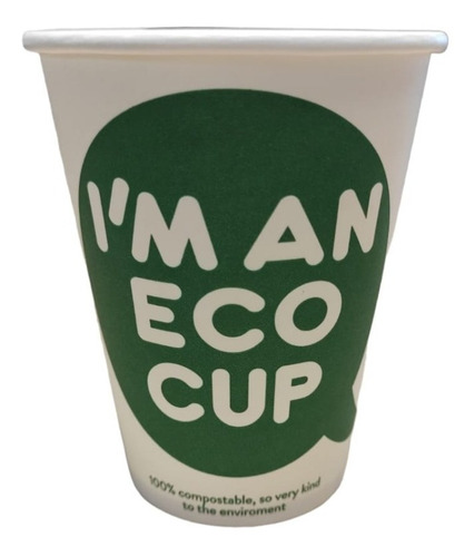 Vaso Café Eco Cup Compostable 240cc - 8oz /1000 Unidades