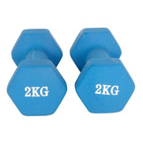 Mancuernas Neoprene Entrenamiento 2 Kilos X 2 Unidades