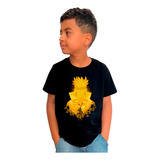 Camiseta Infantil Uzumaki Naruto Hokage Anime Manga