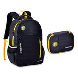 Mochila Oficial Free Fire Com Estojo Clio  Escolar Juvenil