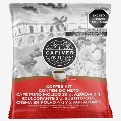Café para hoteles Cafiver Coffee Kit Hotelero (50 Piezas) | Meses sin interés