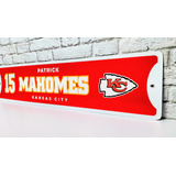 Vintage Mahomes Chiefs Kansas City Nfl Cartel De Metal 