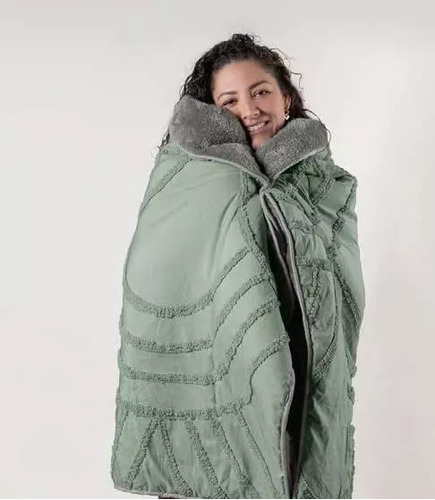 Frazada Cobertor Austral Verde 109 X 170 Borrega Vianney