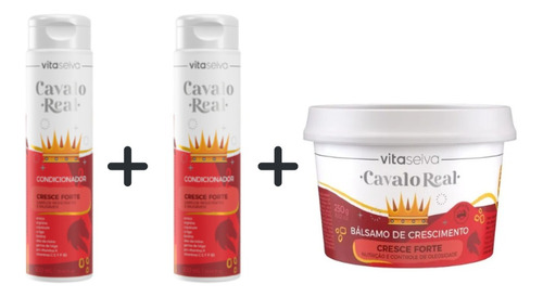 Kit Cavalo Real Shampoo Condicionador Mascara Vita Seiva