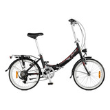 Bicicleta Plegable Aurora Classic R20 Color Negro