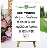 Placa De Noivado E Casamento Com Iniciais Noivos E Cavalete