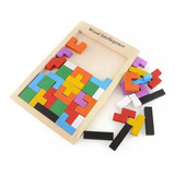  Tetris De Madera Puzzle Juego De Mesa 27 X 18 Cm /40 Piezas