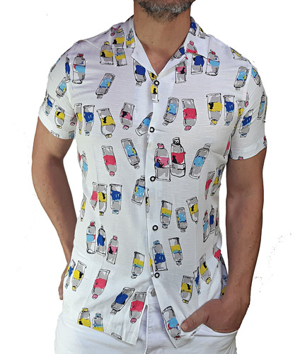 Camisa Guayabera Hawaiana Hombre Diseño 3