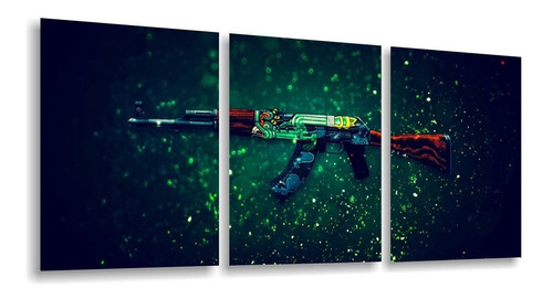 Quadro Gamer Ak 47 Skin Parede Quarto Jogos De Nerd 3p A3