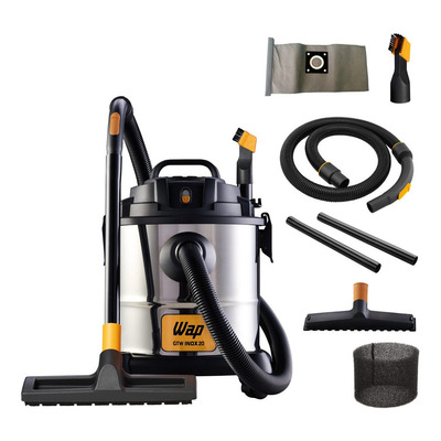 Aspirador Pó E Água Wap Gtw Inox 20 Com Soprador 1600w 160mbar 20 Litros 220v