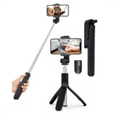 Tripé Bastão  Mini 360º Pau De Selfie Bluetooth Celular 3x1