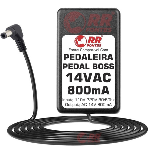 Fonte 14v 800ma Para Pedal Pedaleira Boss Gt6 Gt8 Gt-6  Gt-8