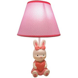 Herbestbay Lámpara De Mesa Para Niños, Diseño De Conejo Rosa