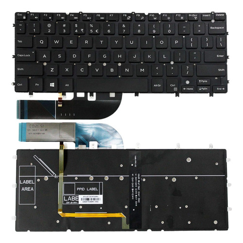 Teclado Retroiluminado Para Dell Xps 13 9343 13 9350 9360 Co