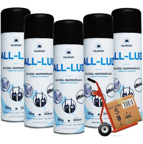 5 Spray Álcool Isopropílico Limpa Placa E Circuito 300ml