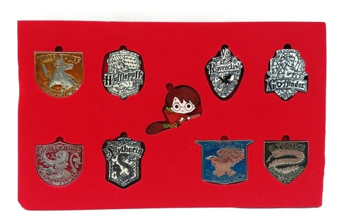 Harry Potter Escuelas Gryffindor Set 9 Pin Broches En Caja