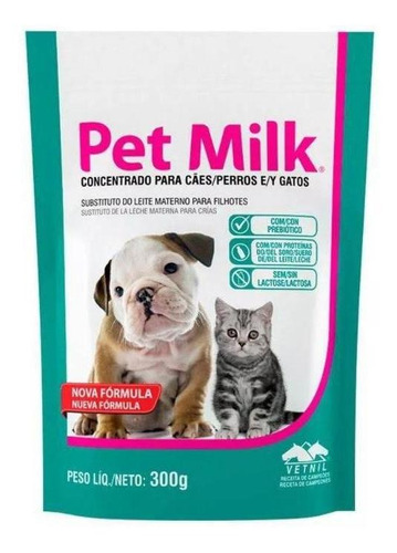 Pet Milk 300g - Alimento Substitutivo Para Cães E Gatos