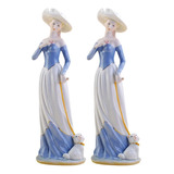 Figura De Porcelana Mujer, Mxtdm-002, 2pzas, 12x30x12cm, Fre