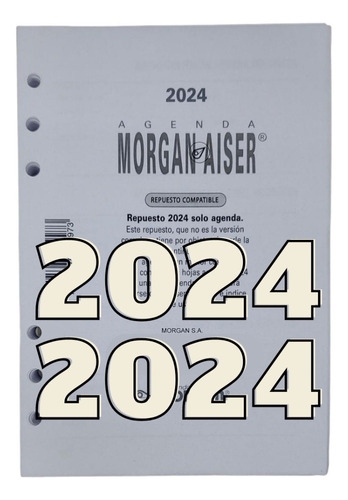 Repuesto Agenda Morgan Aiser Solo Dias 2021