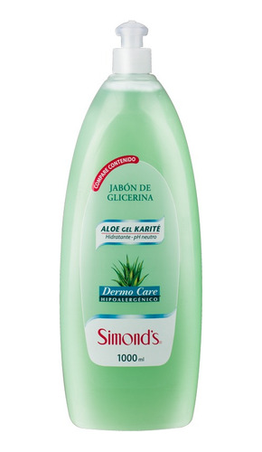 Jabon De Glicerina Aloe Gel Karite 1000 Ml Simonds 