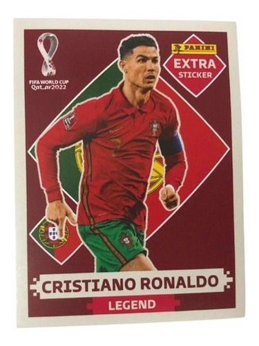 Figurinha Extra Cristiano Ronaldo Legend Bordo Copa 2022