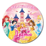Lona Personalizable Princesas 2x2 Mtrs Decoracion Fiesta