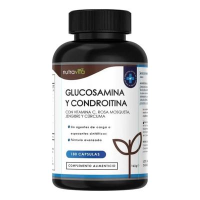 Glucosamina Con Condroitina Vitamina C Cúrcuma Y Jengibre 180 Cáps Argum Sin Sabor
