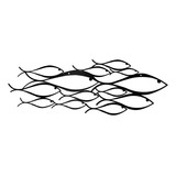 Náutica Metal Wall Art Escuela De Fish Wall Art Modern Metal