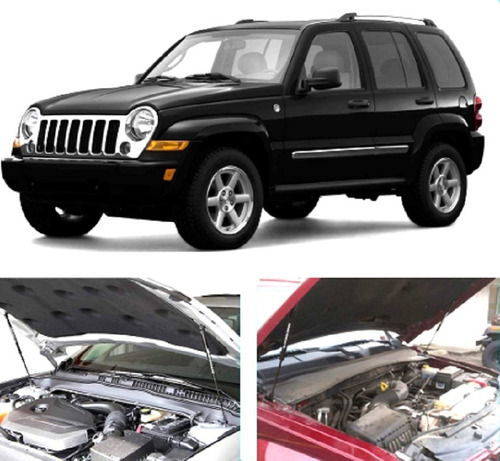 Gato Capot Jeep Cherokee Kj Liberty 2002 - 2007 El Par  Foto 3