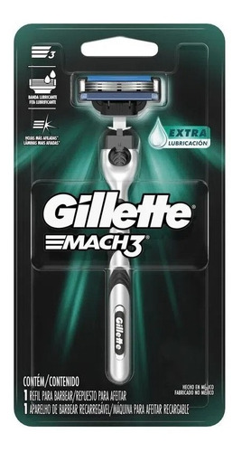Gillette Mach3 Maquina De Afeitar Extra Lubricación  + 1 Car