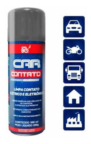 Limpa Contato Eletrôn. Spray Car Contato Car80 300ml