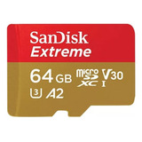 Tarjeta Memoria Micro Sd 64gb 160mb/s Sandisk Extreme C/adap