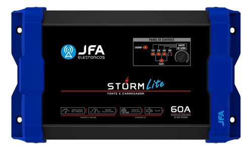 Fonte Carregador Jfa 60a Storm Lite Bivolt P/ Caixa Bob