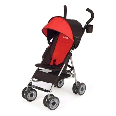 Carriola De Bastón Kolcraft Cloud Roja Con Arnés De 3 Puntos Y Capota Rojo