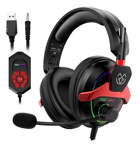 Auriculares Para Juegos Para Ps4 Ps5 Pc Xbox One, 7.1 Surrou