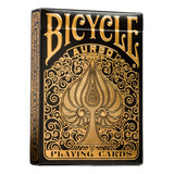 Baraja De Juego De Cartas Premium Bicycle Aureo Black, Color Negro, Color Negro