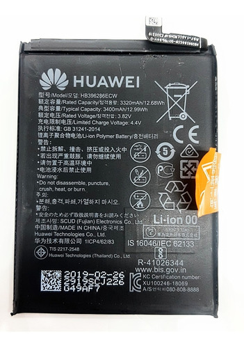 Bateria Huawei P Smart 2019, Honor 10 Lite 100% Original